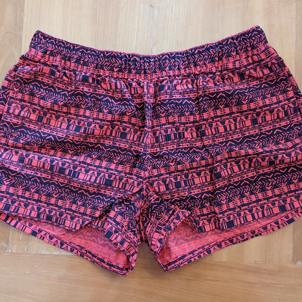 Patagonia Black & Pink Print Barely Baggies Shorts